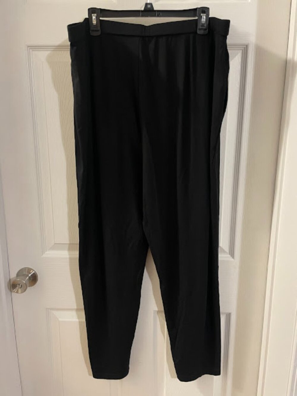 Eileen Fisher Black Slim Ankle Slouchy Pant
